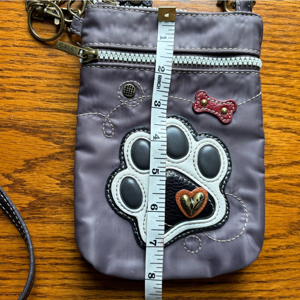 Chala Purple Cell Phone Crossbody Bag with Paw Print - Picture 11 of 11